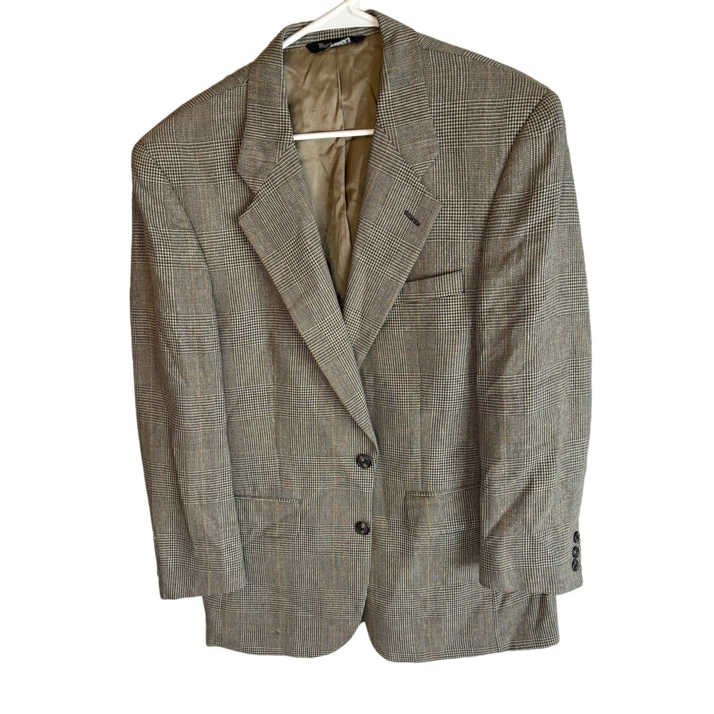 Burberry Gray Plaid Men's Jacket